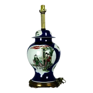 18th Century Antique Chinese Porcelain Ginger Jar Lamp