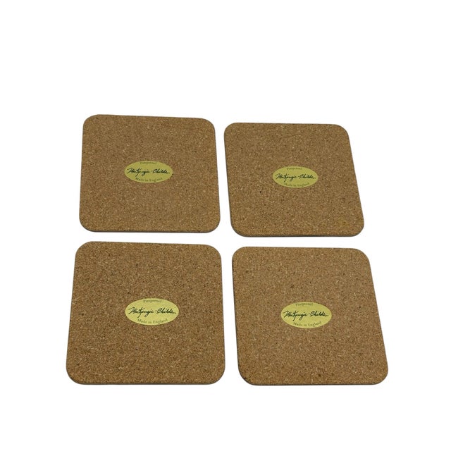 Rose Mackenzie Childs Pimpernel Hop Scotch Rose Coaster Set of 4 For Sale - Image 8 of 8