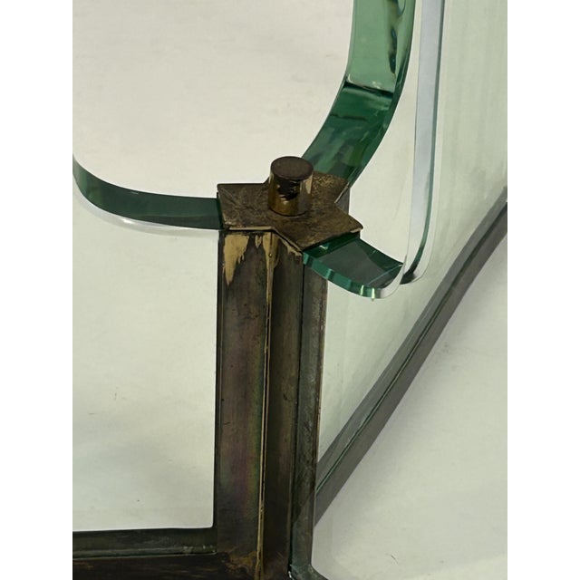 Vintage Glass Coffee Table in the style of Gio Ponti, 1930s For Sale - Image 3 of 10