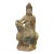 Rustic Wood Sitting Bodhisattva Kwan Yin Tara Buddha Statue For Sale