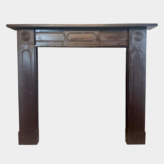Antique Irish Regency Slate Fireplace Mantels, 1810s, Set of 2 For Sale - Image 15 of 18