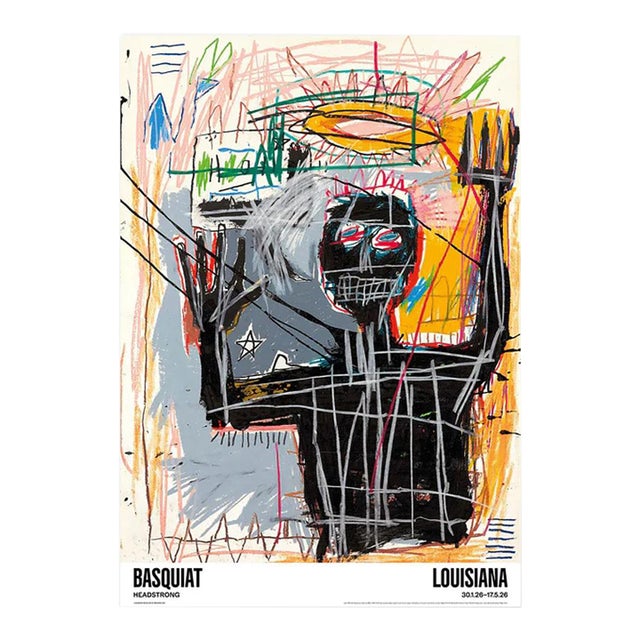 Jean-Michel Basquiat Furious Man Official Exhibition Poster For Sale