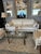 White Large Vanguard White Leather & Navy Blue Trimmed Sofa For Sale - Image 8 of 11