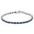 Gemstone Contemporary 9.71 Ct Blue Sapphire Tennis Bracelet in Sterling Silver for Her For Sale - Image 7 of 11