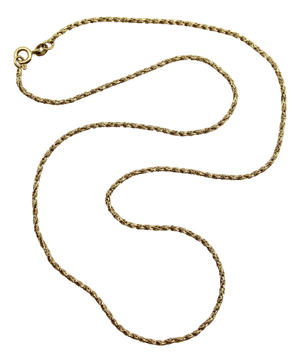 Vintage Italian 18k Gold Bright Cut Work Woven Snake Chain