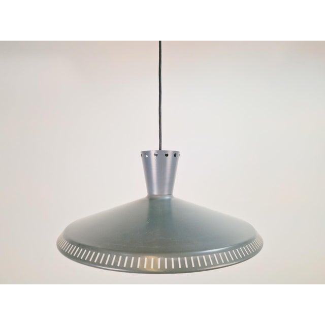Vintage blue/gray pendant by louis kalff for philips 1960 retro designer: louis kalff producer: philips model: pendant...