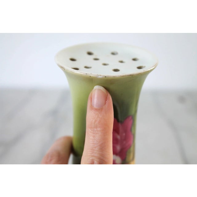 Vintage Hand Painted Porcelain Hatpin Holder For Sale - Image 9 of 9