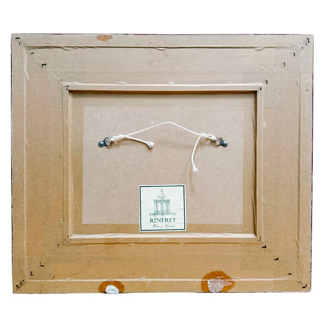 19th Century Pair of Carlo & Vittorio Raineri Exotic Bird Lithograph Prints in Antiqued Gilt Mirrored Frames For Sale - Image 12 of 13