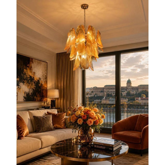 Italian Murano Glass Chandelier, 1990s For Sale - Image 8 of 9