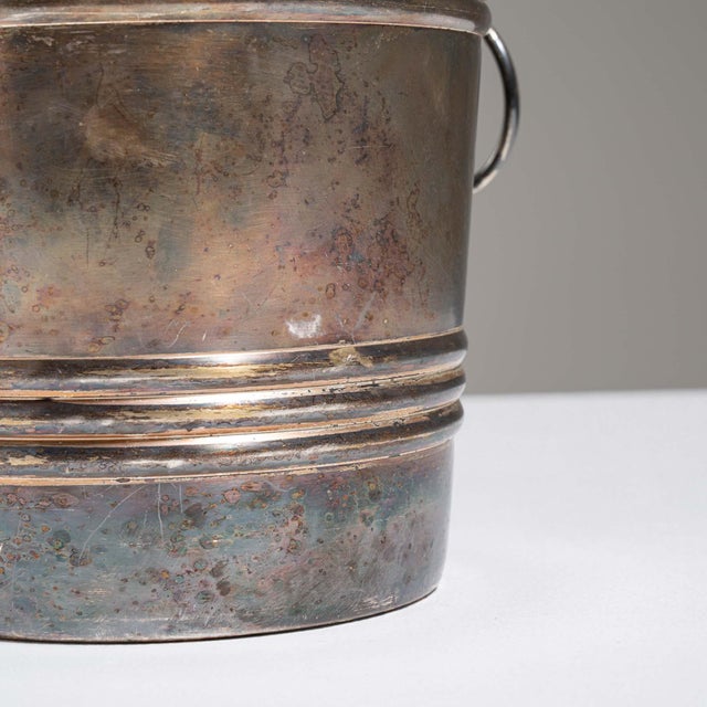 French Mid 20th Century France Silver Ice Bucket For Sale - Image 3 of 15