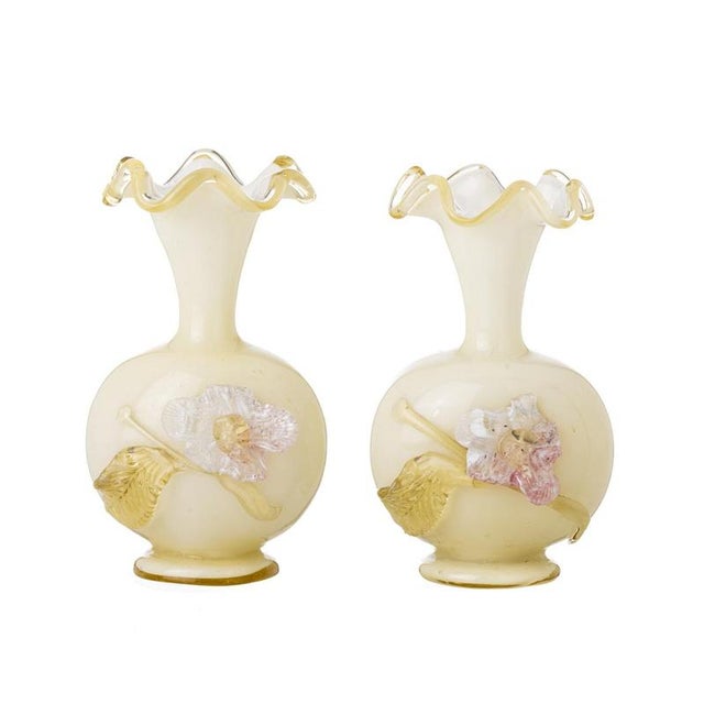 Glass and Crystal Vases, 19th Century, Set of 2 For Sale - Image 6 of 6