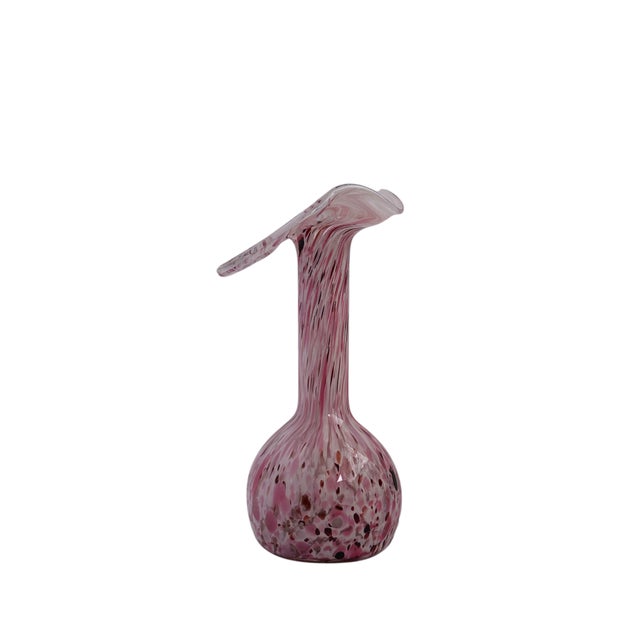 Late 19th Century Legras Clichy Attributed Art Nouveau Jack-in-the-Pulpit Pink Jasper Glass Vase For Sale In Los Angeles - Image 6 of 14