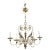 Shabby Chic 1950s Shabby Chic White and Gold Washed Chandelier For Sale - Image 3 of 12