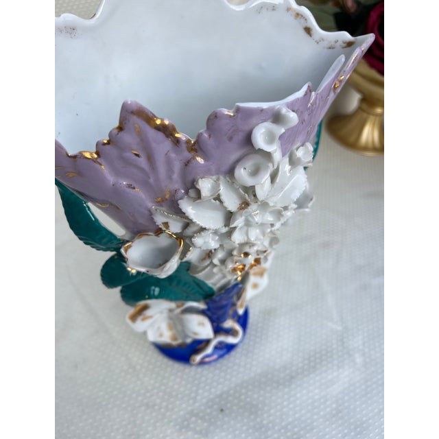 Up for consideration is a beautiful pair of Italian style large floral vases. These would look lovely in your home and...