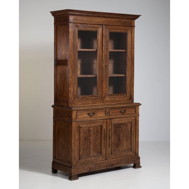Eclectic Oak Vitrine, Antique, France, Circa 1880 For Sale In Greensboro - Image 6 of 16