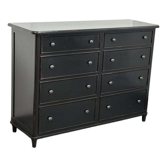 Eastern Furniture Co. Ebony Eight-Drawer High Dresser For Sale