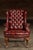 Traditional Vintage Tufted Leather Wingback Chesterfield Armchair in Oxblood For Sale - Image 3 of 14