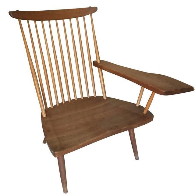Nakashima, Walnut Writing Arm Chair Chairish