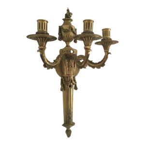 19th Century Gilded Brass Sconce