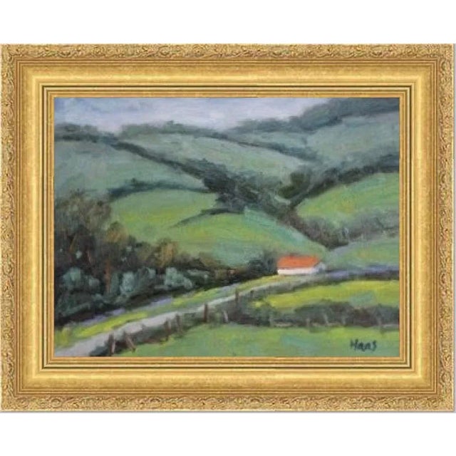 Quiet Places & Journeys — White Barn With Red Roof (Original Oil Landscape) For Sale - Image 10 of 12