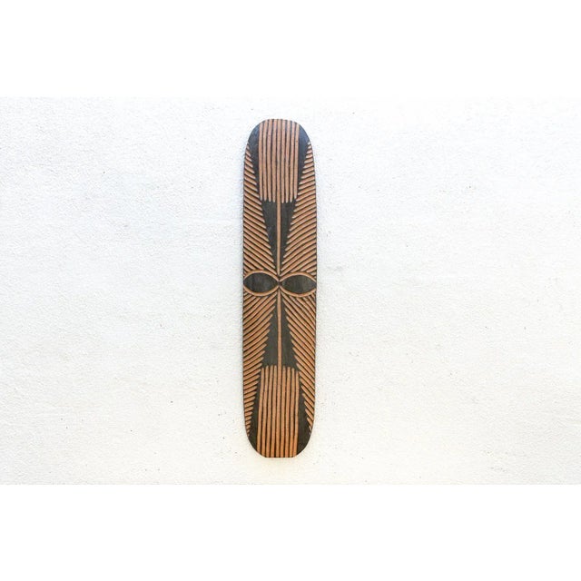 Tribal Handcarved Tribal Wall Hanging Shield For Sale - Image 3 of 9