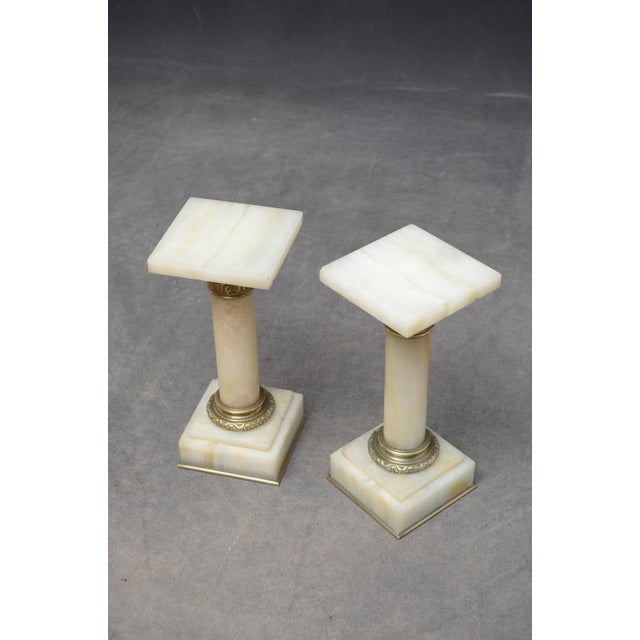 Antique Victorian White Marble Columns, Set of 2 For Sale - Image 5 of 14