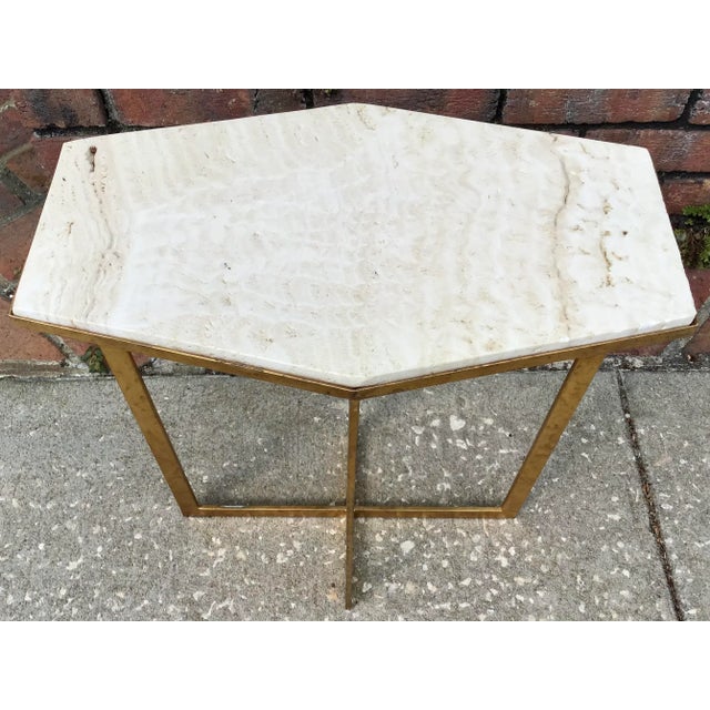 Modern Small Hexagonal Cocktail Table For Sale - Image 3 of 7