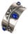 6 5/8" Running Bear shop Southwestern sterling and lapis cuff bracelet For Sale