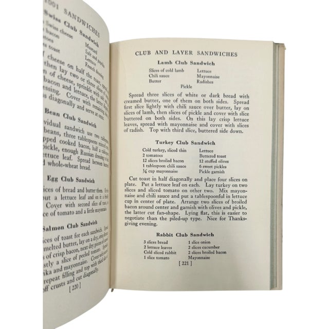 1001 Sandwiches by Florence A. Cowles 1936 Recipe Book For Sale - Image 9 of 13