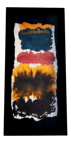 "Rothko Surprise #105" Contemporary Abstract India Ink Painting by Stephen Neil Gill, Framed