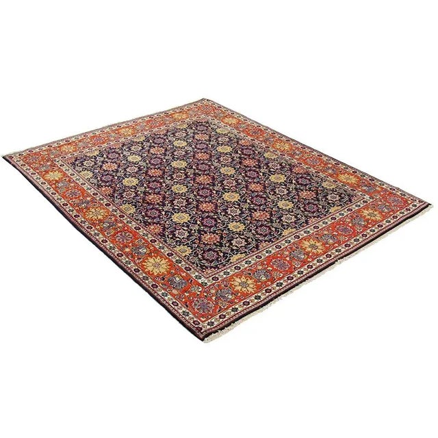 1980s Old Persian Tabriz Area Rug 5’1″ X 6’4″ For Sale - Image 4 of 12