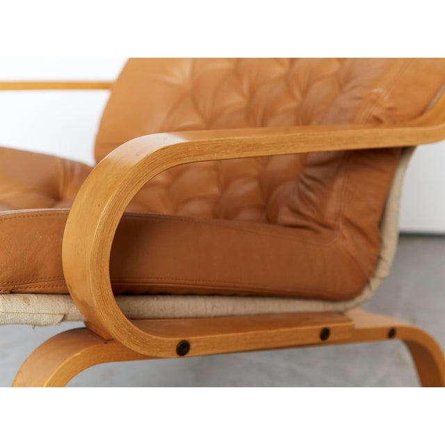 Brown Set of Poem Chair and Ottoman by Nobuo Nakamura for Ikea, 1980s For Sale - Image 8 of 18