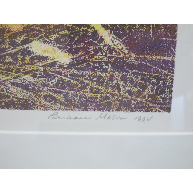 Yellow Barbara Mason Signed Limited Edition Framed Color Lithograph Print Shadow Walker For Sale - Image 8 of 10