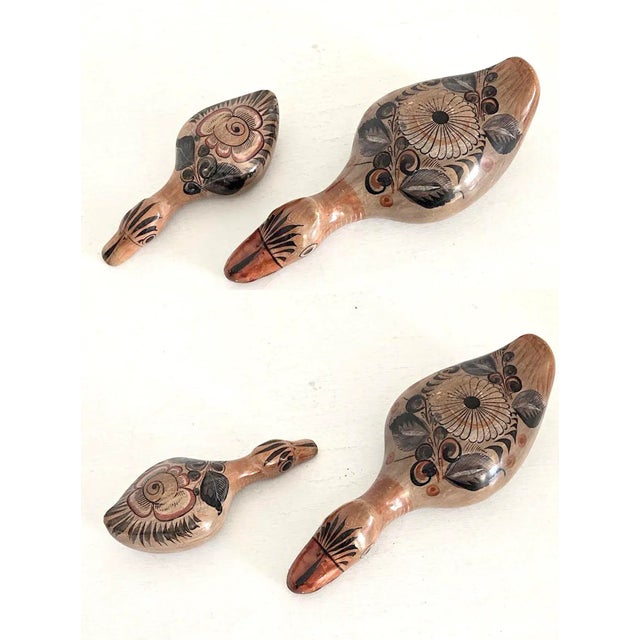 1960s Tonalá Mexico Ceramic Duck Figurines, Set of 2 For Sale - Image 9 of 12