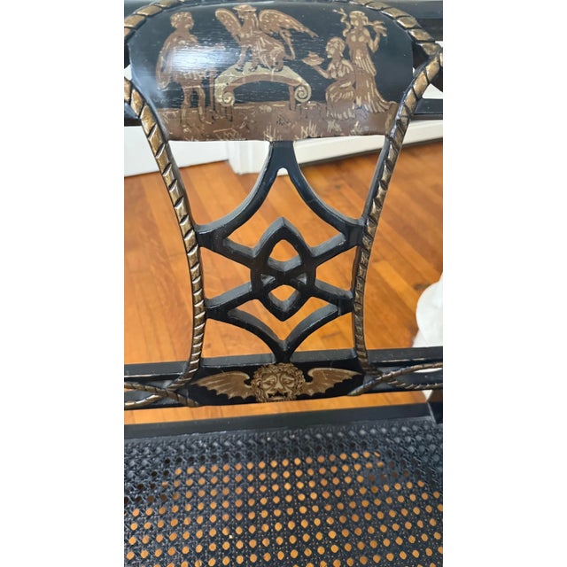 Set of 4 Late 1960s Interior Crafts Inc. Regency Style Armchairs For Sale - Image 11 of 12