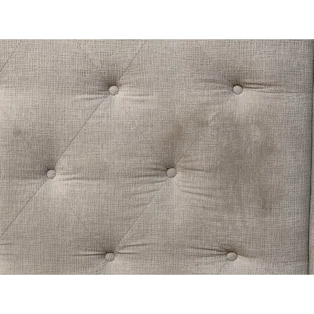 California King Size Restoration Hardware Tufted Wingback Bed Frame For Sale - Image 12 of 12