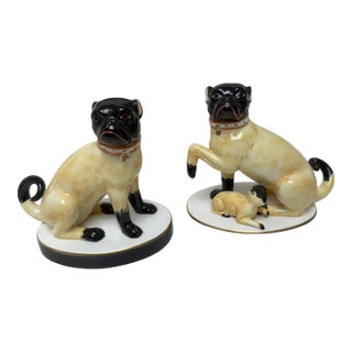 Chelsea House Charming Grumpy Ceramic Pugs For Sale