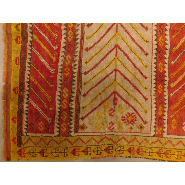 Textile Antique Oushak Saf Prayer Rug 3'2"x 6'10" For Sale - Image 7 of 13