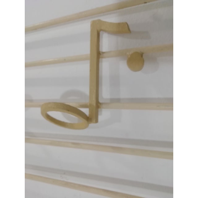 Mid-Century Modern Wall Coat Rack with Musical Notes and Sheet Music, Italy, 1950s For Sale - Image 3 of 11