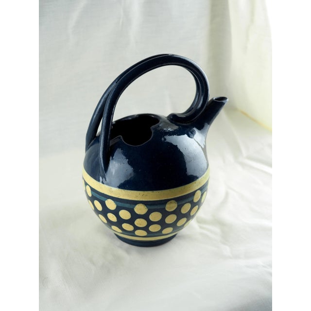 Ceramic Early 20th French Folk Art Deco Paul Jacquet Spotted Deco Jug For Sale - Image 7 of 11