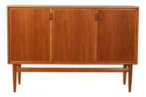 Scandinavian 3-Door Highboard in Oak and Teak, 1950s-1960s