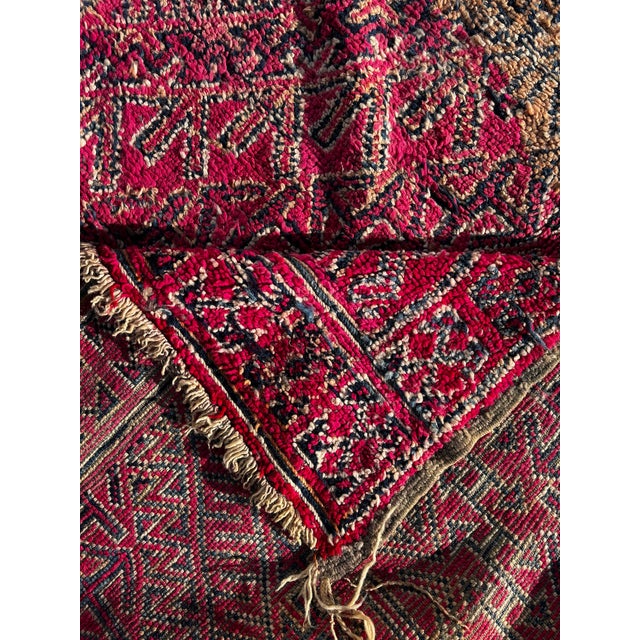 Green Vintage Berber Moroccan Rug, 1990 For Sale - Image 8 of 11