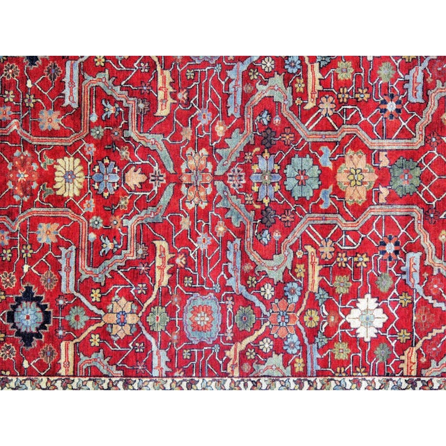 Traditional Pasargad N Y Fine Serapi Design Hand-Knotted Rug - 6'1" X 8'8" For Sale - Image 3 of 5