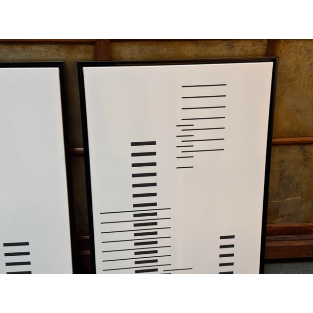 Mid-Century Modern Calligaris Prints in the Style of Josef Alber, Pair For Sale - Image 3 of 12