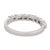 Metal Mid Century Baguette and Round Diamond Platinum Half Eternity Band, Size 4.5 For Sale - Image 7 of 7