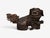 Chinese Export, Opposing Foo Dogs, Solid Teakwood, Glass, China, 19th C. For Sale In New York - Image 6 of 18