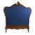 Early 20th Century Antique Rococo Carved Wood Hall Bench With Upholstered Back and Seat For Sale - Image 5 of 8