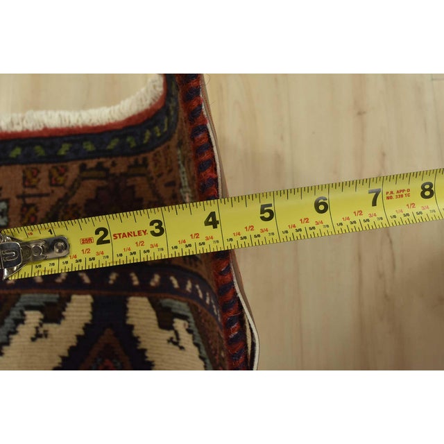 Hamedan Runner 2’8” X 9′ Ivory Wool Vintage Tribal Hand-Knotted Oriental Rug For Sale - Image 10 of 12