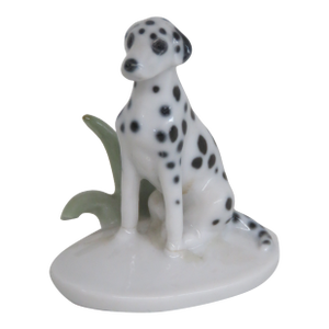 Early 20th Century Metzler and Ortloff Dalmatian No 5601 Porcelain Dog Miniature Figurine 4523b