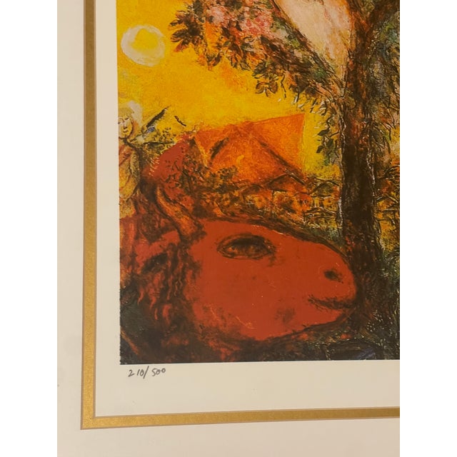 Marc Chagall “Tree of Life" Lithograph Signed #210/500 Framed W Coa Aka "Eve" "Tree Over Village" For Sale - Image 10 of 11